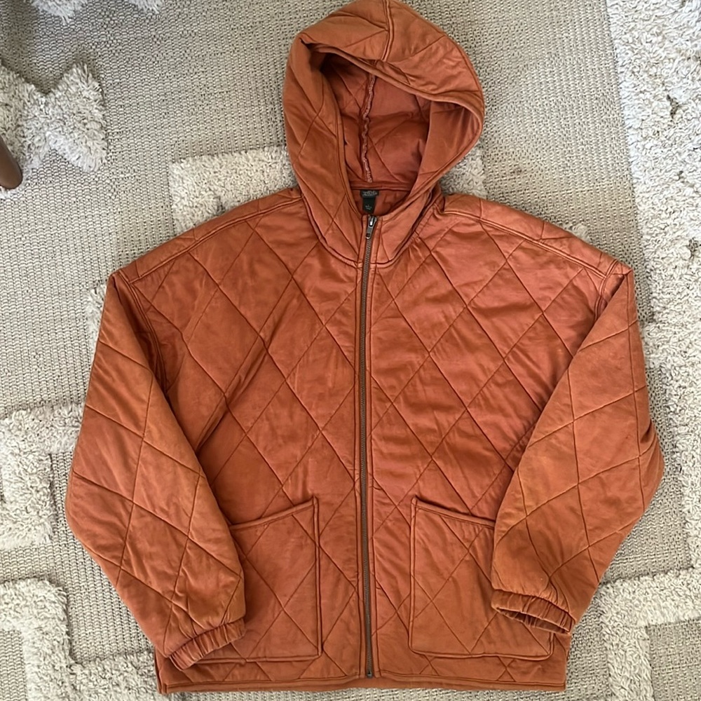 Wild Fable Quilted Orange Jacket